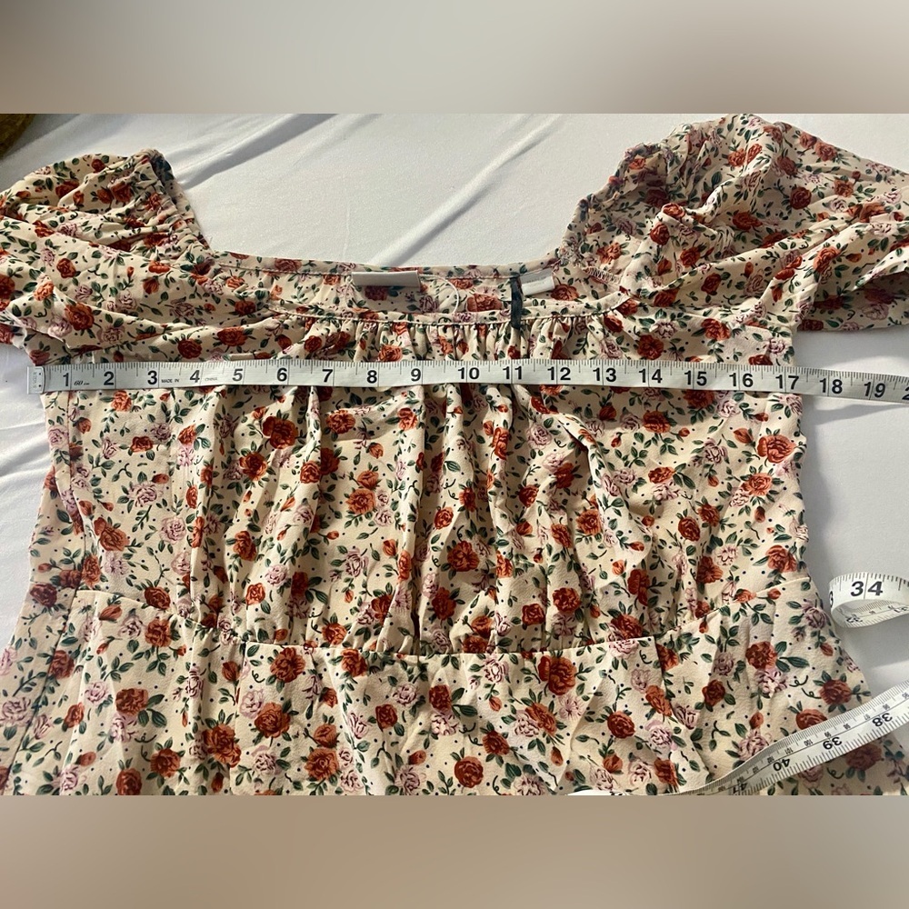 Mama Licious Maternity milkmaid Floral Off the shoulder Mini Dress size M - Picture 6 of 8